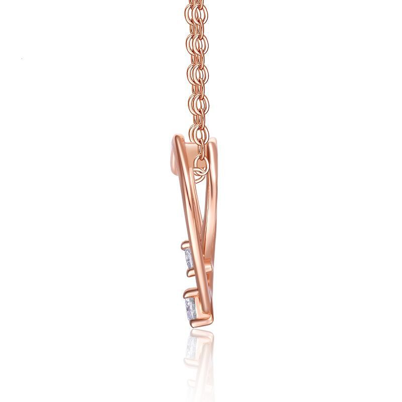 Double Heart Shaped Moissanite Necklace for Women