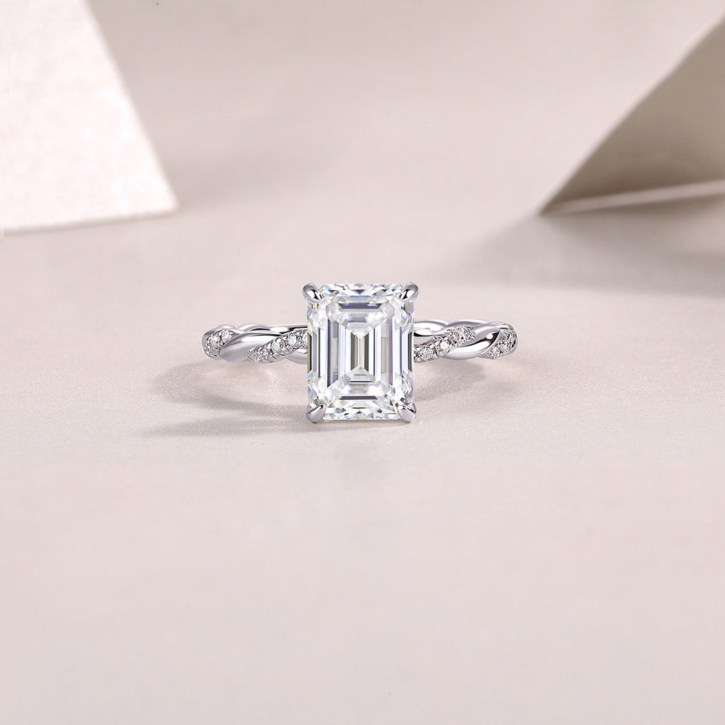Princess Cut 2 Carat Moissanite Engagement Ring For Women