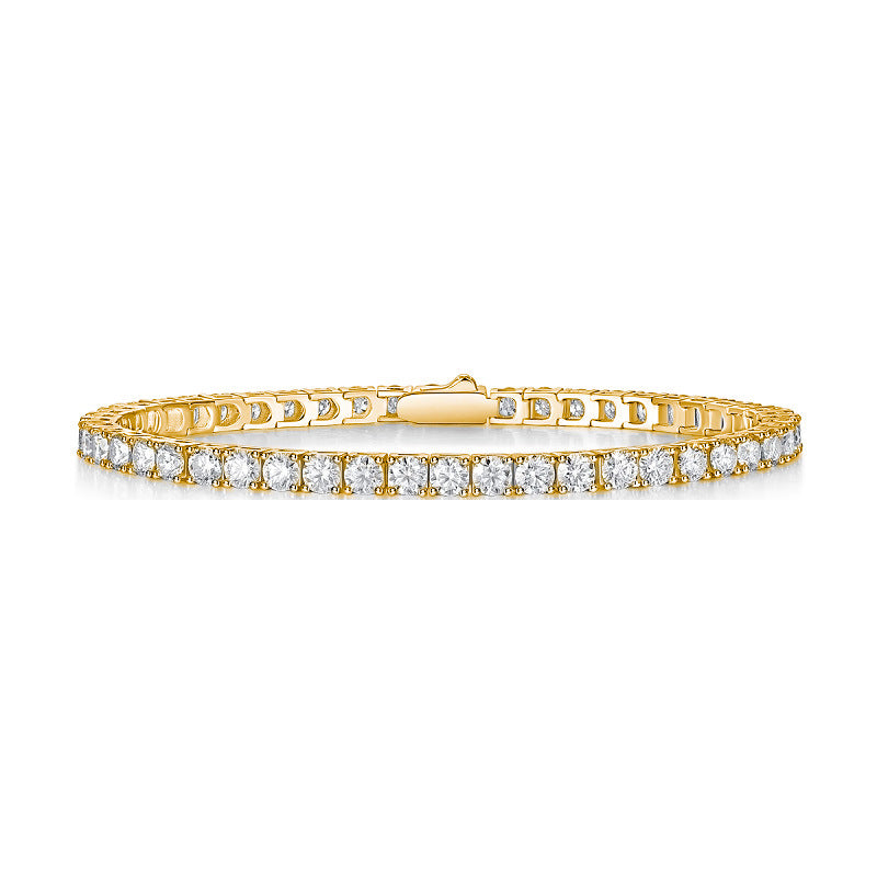 High Quality Men's and Women's Moissanite Bracelet S925 Plated with 18K Gold