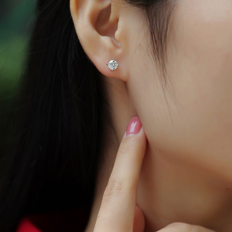 2 Carat (1CT*2) Lab Grown Diamond Stud Earrings Unisex For Women