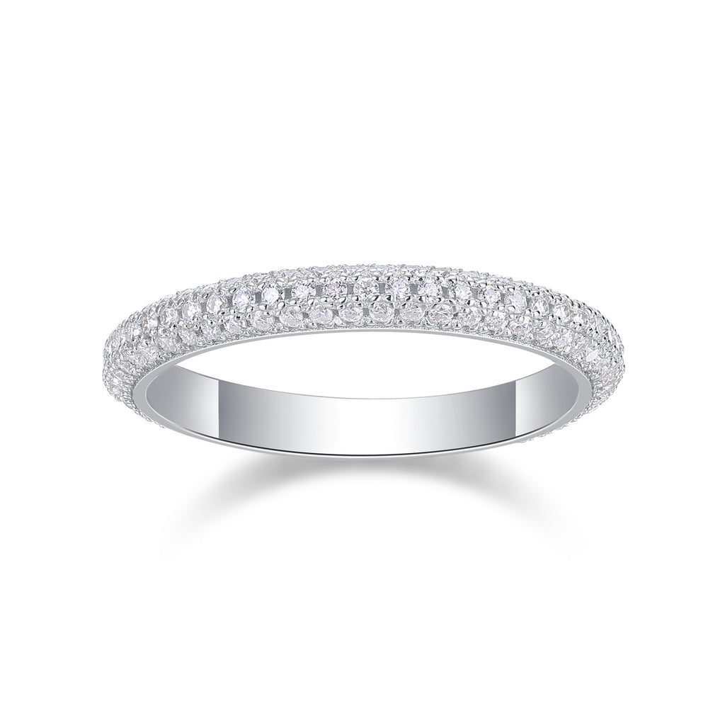 Moissanite Diamond Ring for Men and Women S925 Silver Plated with 18K Gold