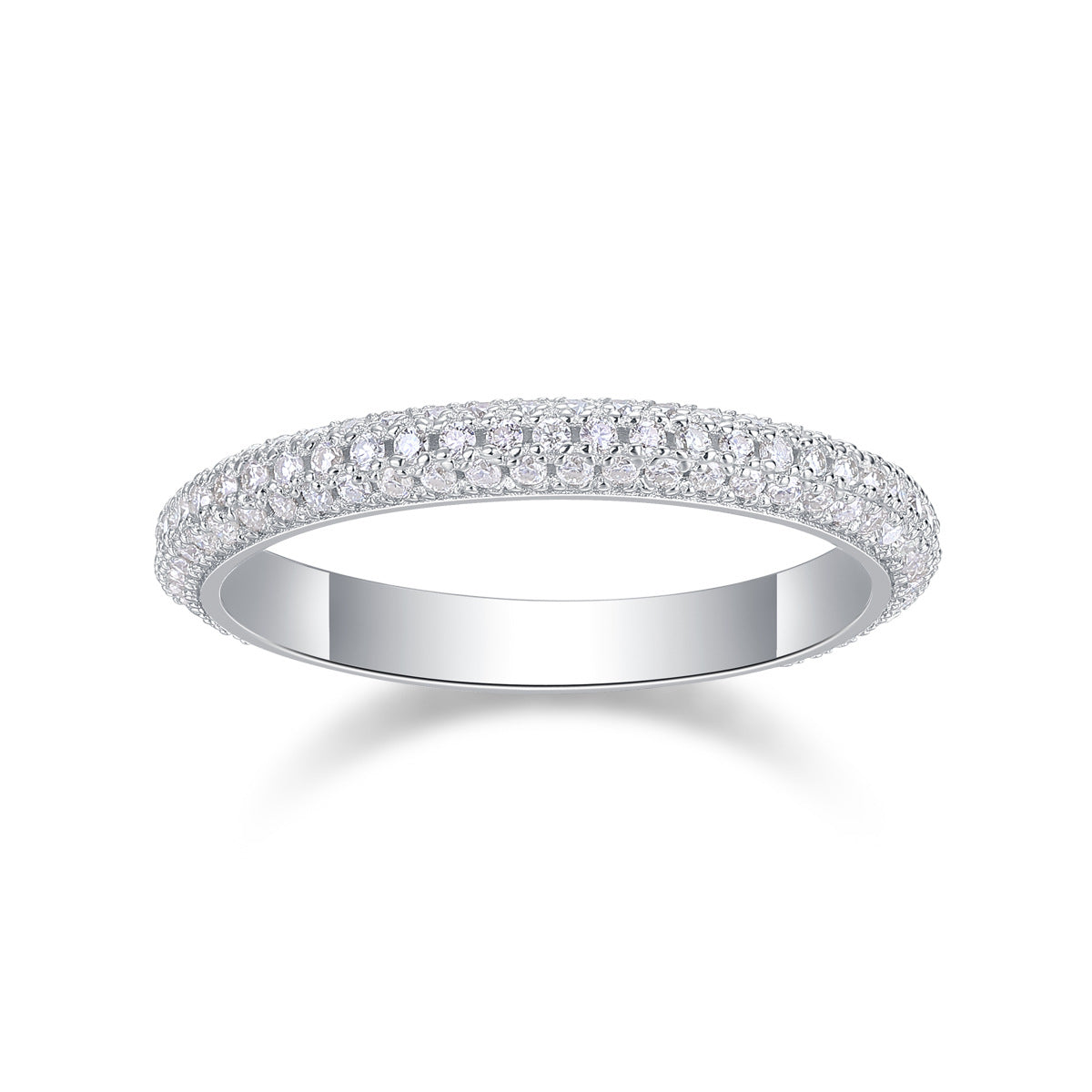 Moissanite Diamond Ring for Men and Women S925 Silver Plated with 18K Gold