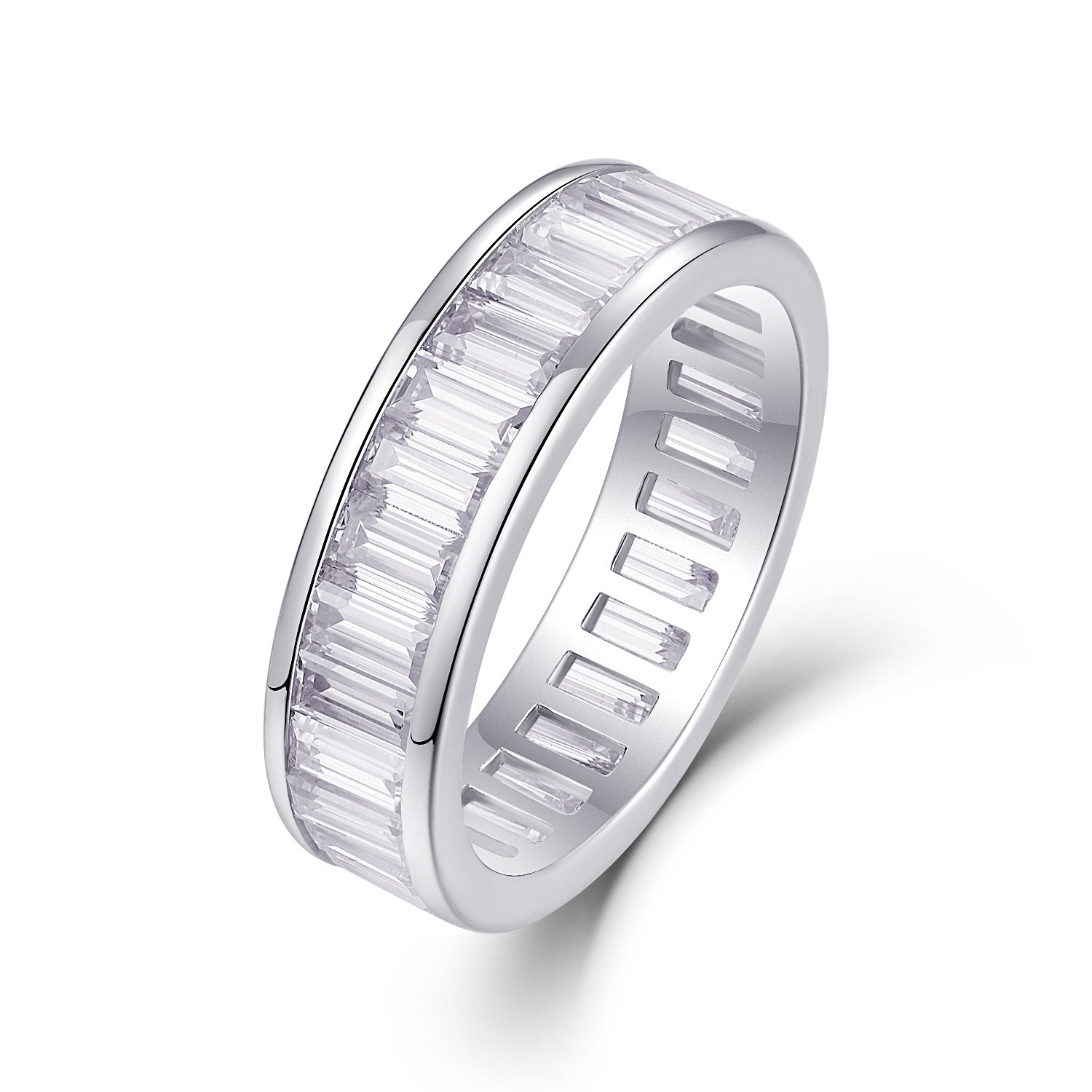 New Moissanite Diamond Ring for Women S925 Plated with 18K White Gold