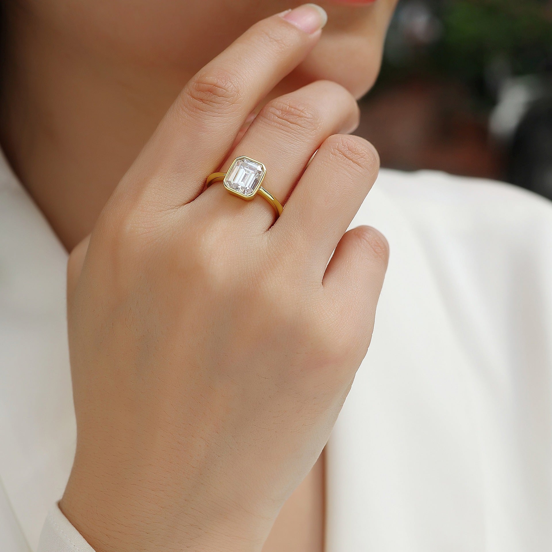 6 Carat Moissanite Engagement Diamond Ring For Women