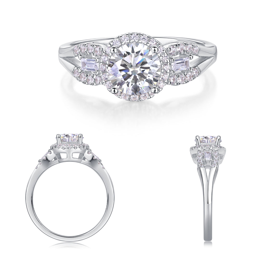 1 Carat D-VVS1 Lab Grown Diamond Ring for Women