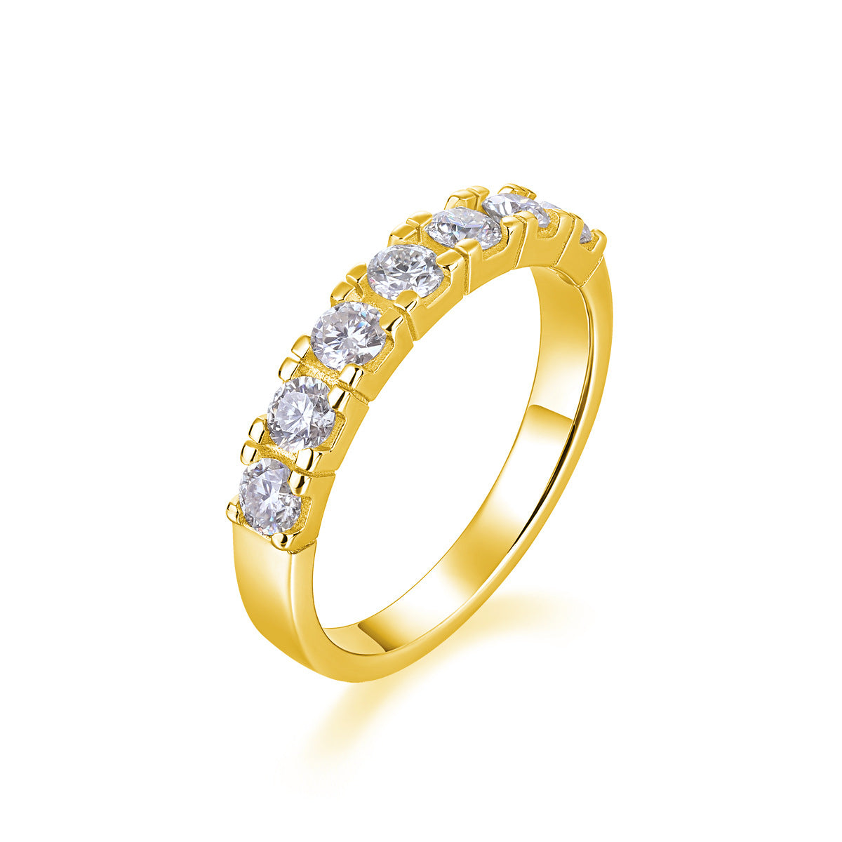 Single Row Moissanite Diamond Ring for Women