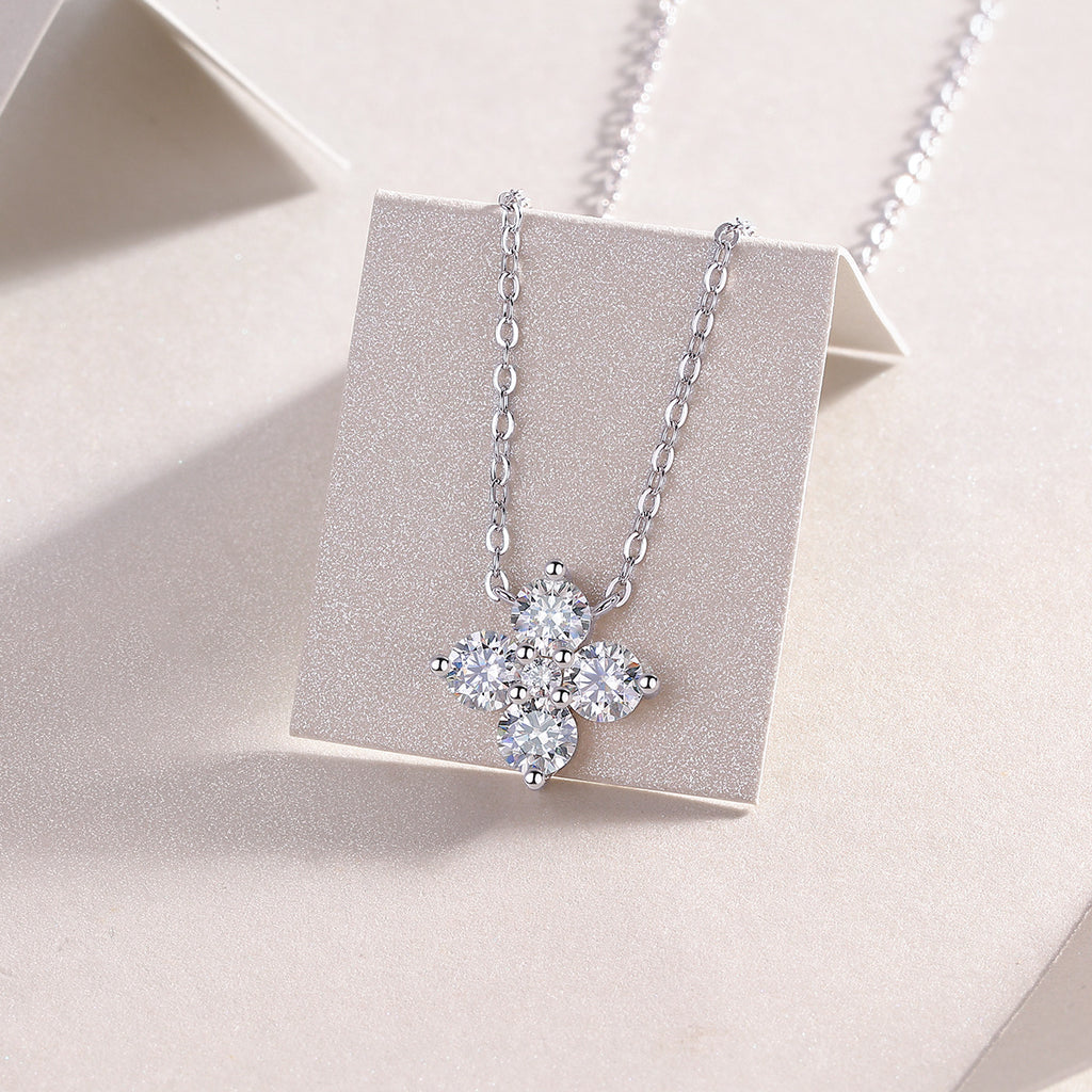S925 Silver 1.2 Carat Moissanite Pendant Necklace