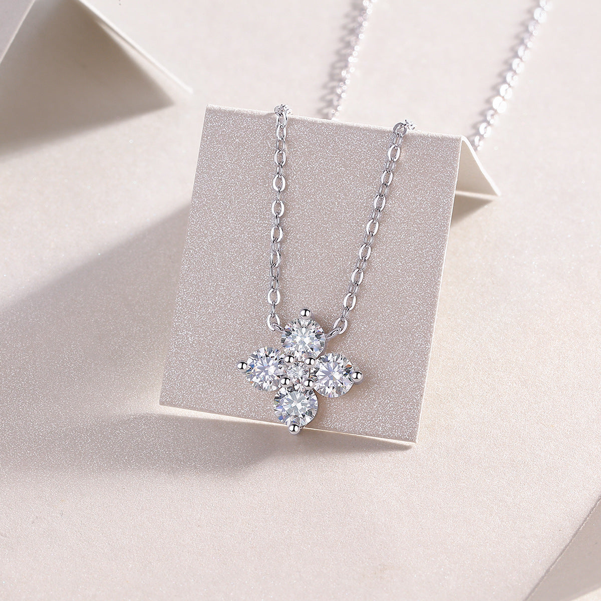 S925 Silver 1.2 Carat Moissanite Pendant Necklace