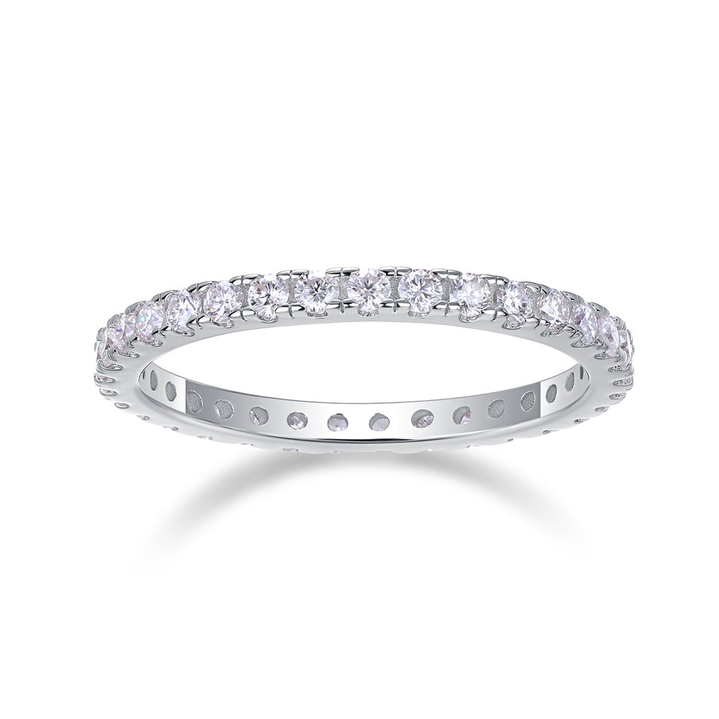 Moissanite Diamond Ring Female S925 Silver Plated with 18K Gold