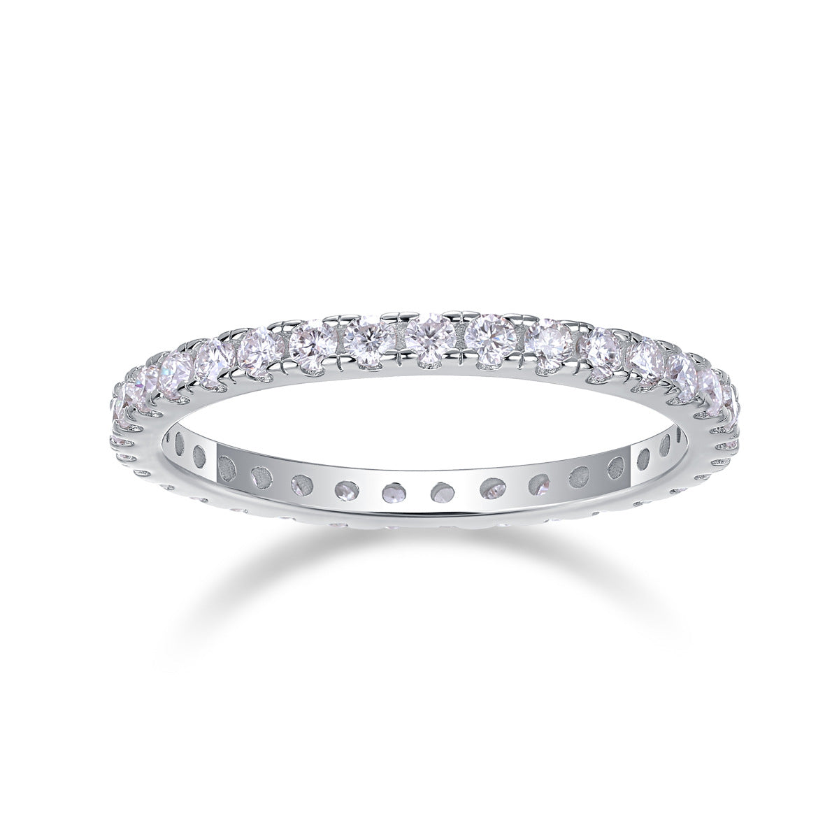 Moissanite Diamond Ring Female S925 Silver Plated with 18K Gold
