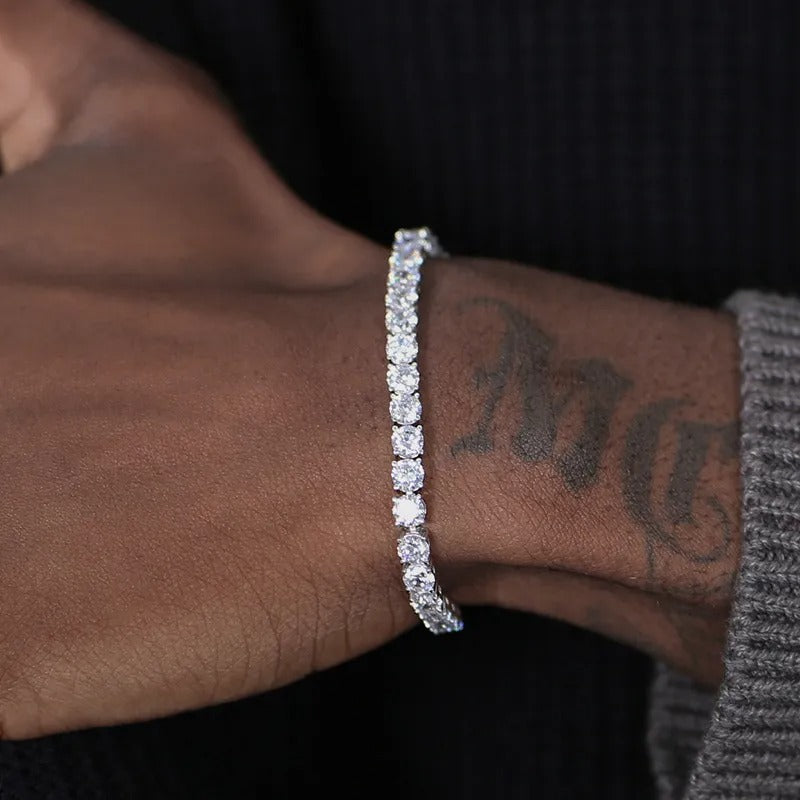 High Quality Men's and Women's Moissanite Bracelet S925 Plated with 18K Gold