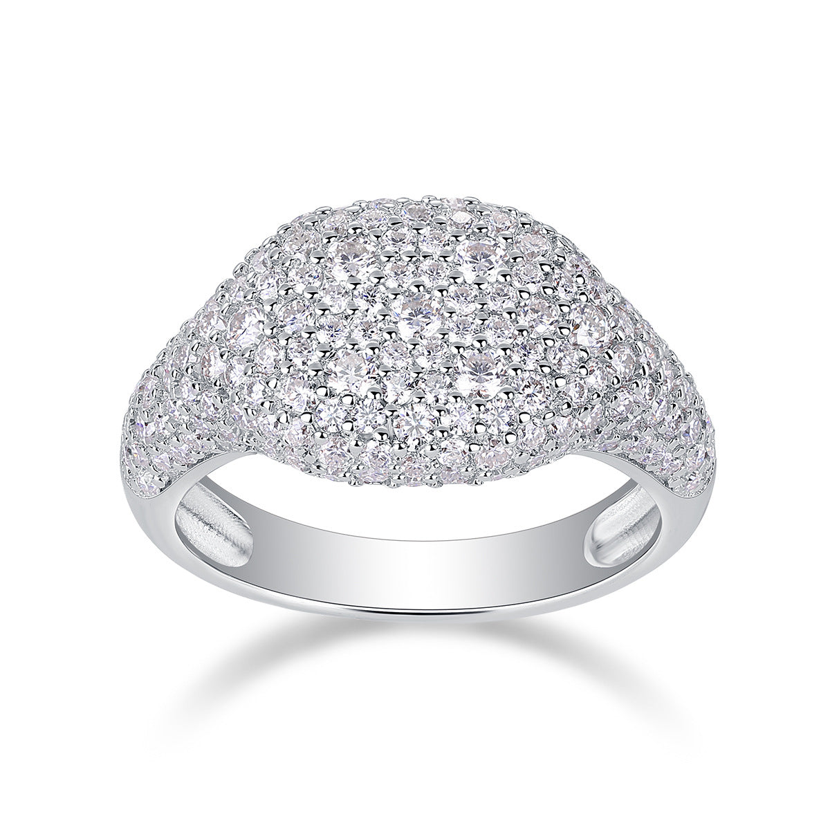 3CT (155pcs) Moissanite Ring for Men and Women Hip Hop Trendy
