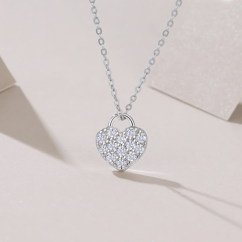 Moissanite Heart Apple Pendant for Women