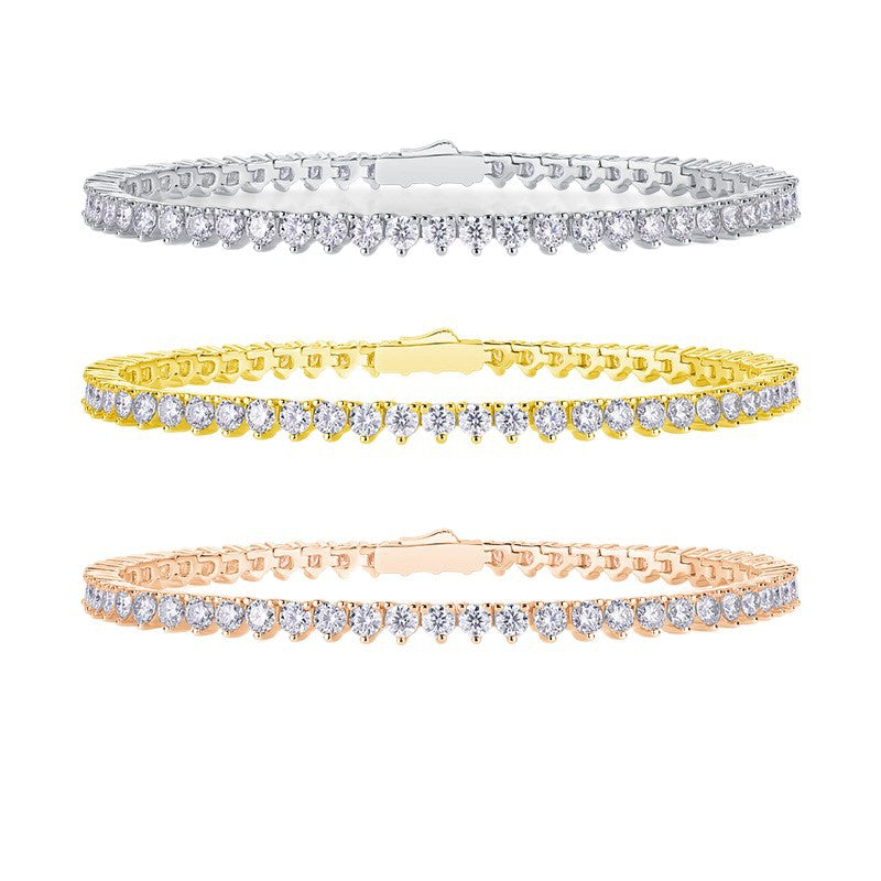 Moissanite Tennis Bracelet for Women S925 18K Gold Plated