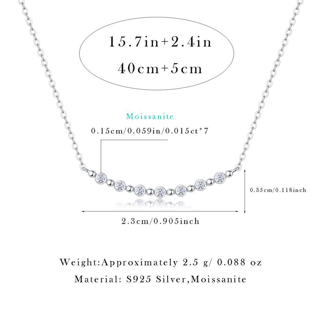 Reciprocating Moissanite Clavicle Necklace For Women