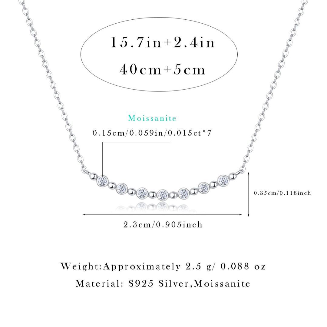 Reciprocating Moissanite Clavicle Necklace For Women