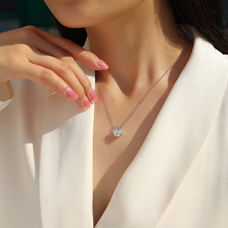 2 Carat D-VVS1 Lab-Grown Diamond Star Love Pendant For Women