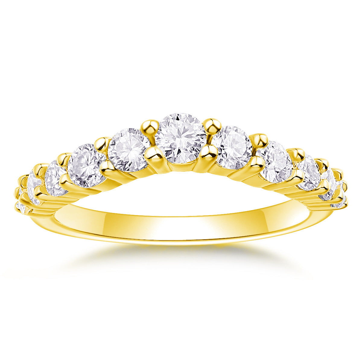 V-shaped Moissanite Engagement Ring for Women