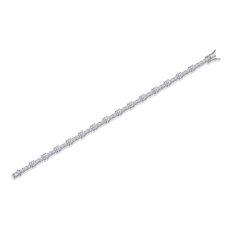 Moissanite Tennis Bracelet for Men and Women S925 Sterling Silver Plated with 18K Gold