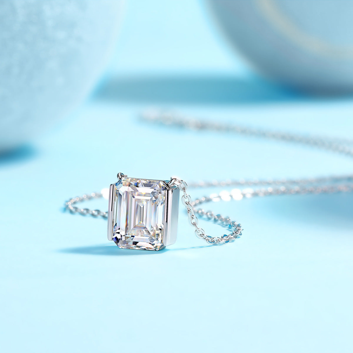 3.5 Carat Moissanite Pendant Necklace For Women
