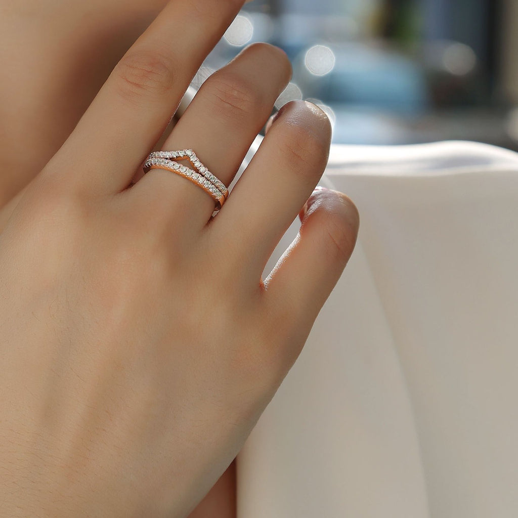 Stackable Moissanite Diamond Ring Set
