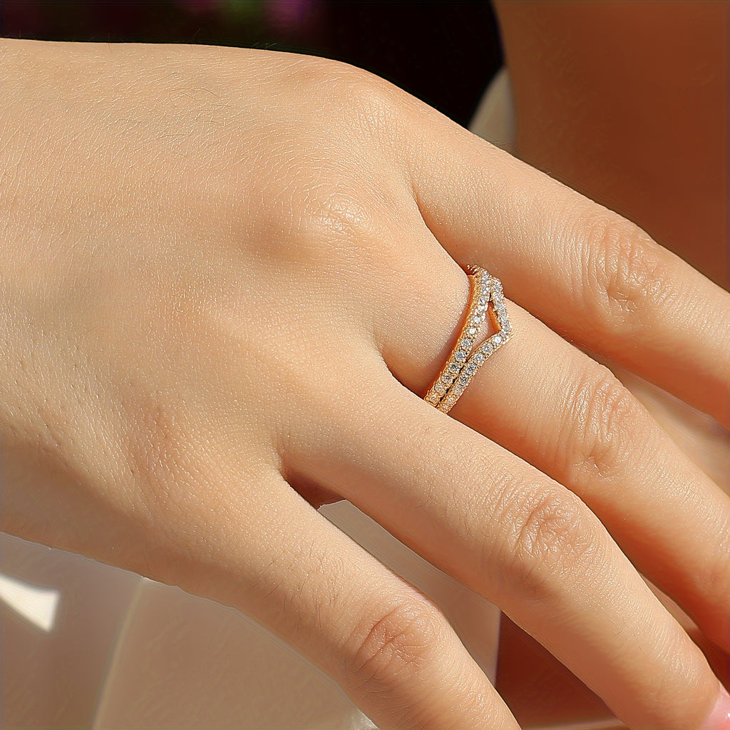 Stackable Moissanite Diamond Ring Set