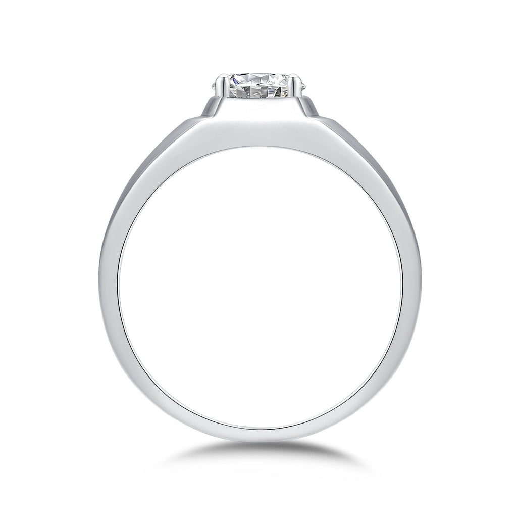 1 Carat D-VVS1 Lab-Grown Diamond Engagement Ring for Men