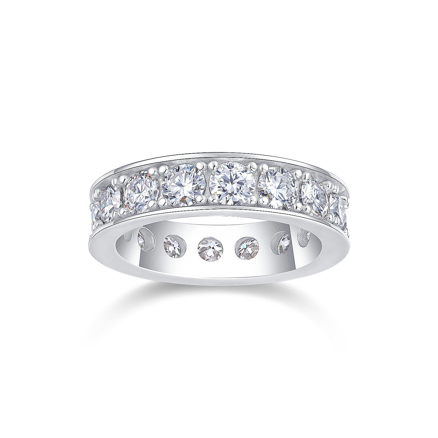 Star Crown 7 Carat Moissanite Couple Rings for Men and Women