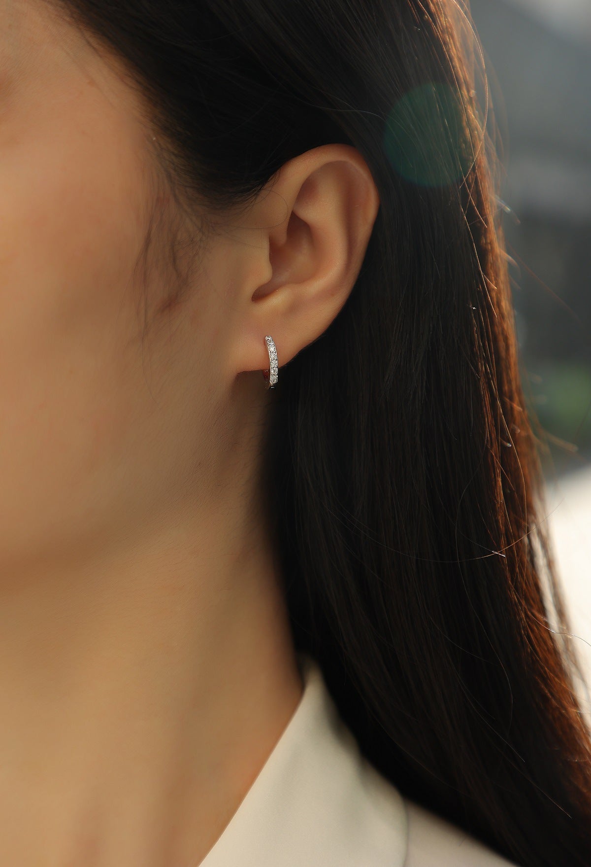 S925 Plated 18K Gold Moissanite Diamond Earrings For Female