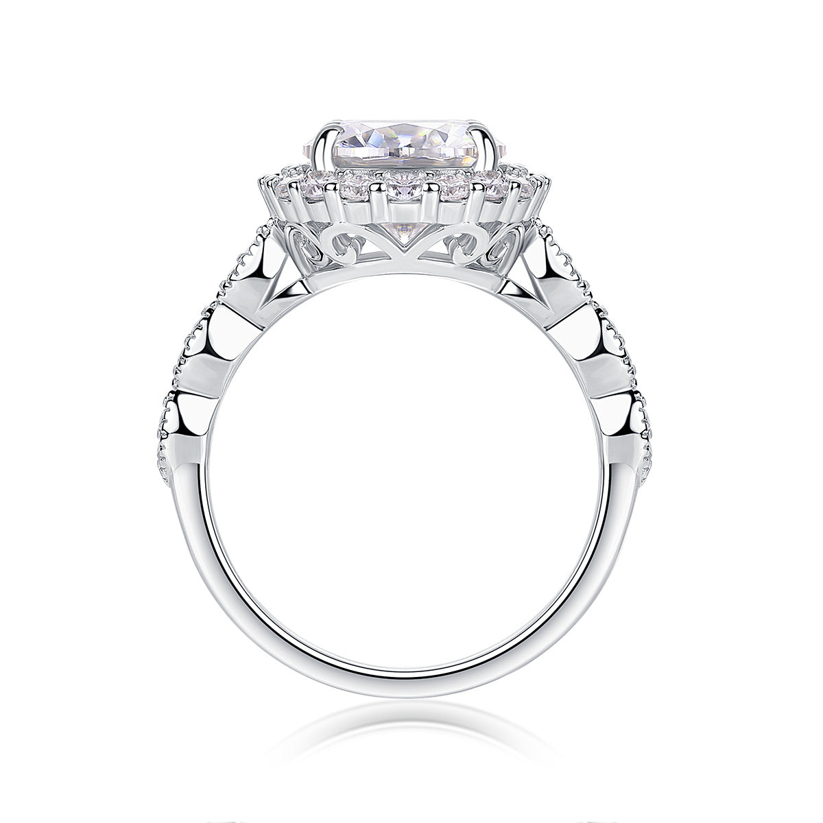 3 Carat Moissanite Diamond Engagement Ring for Women