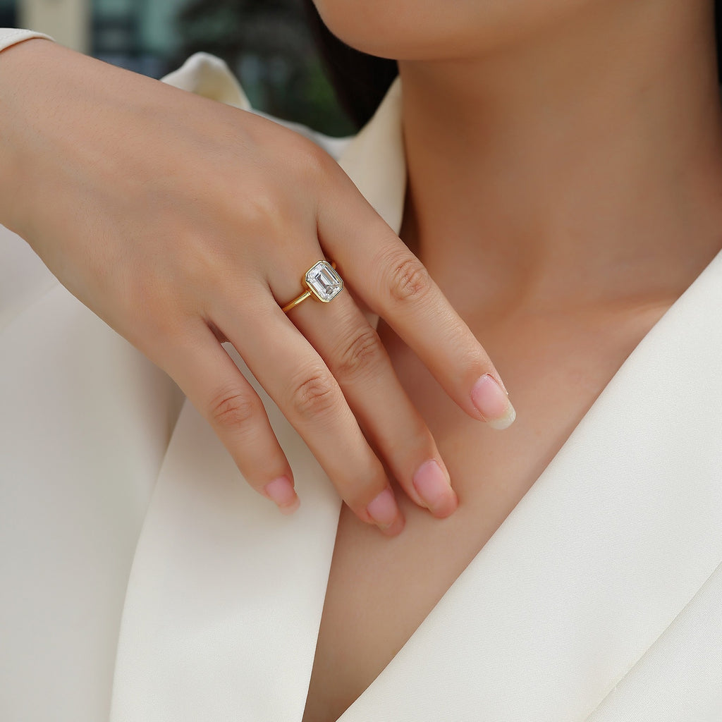6 Carat Moissanite Engagement Diamond Ring For Women