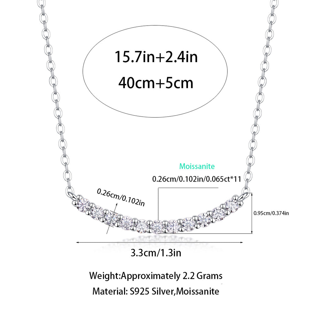 Loose Feel Single Row Moissanite Necklace For Women