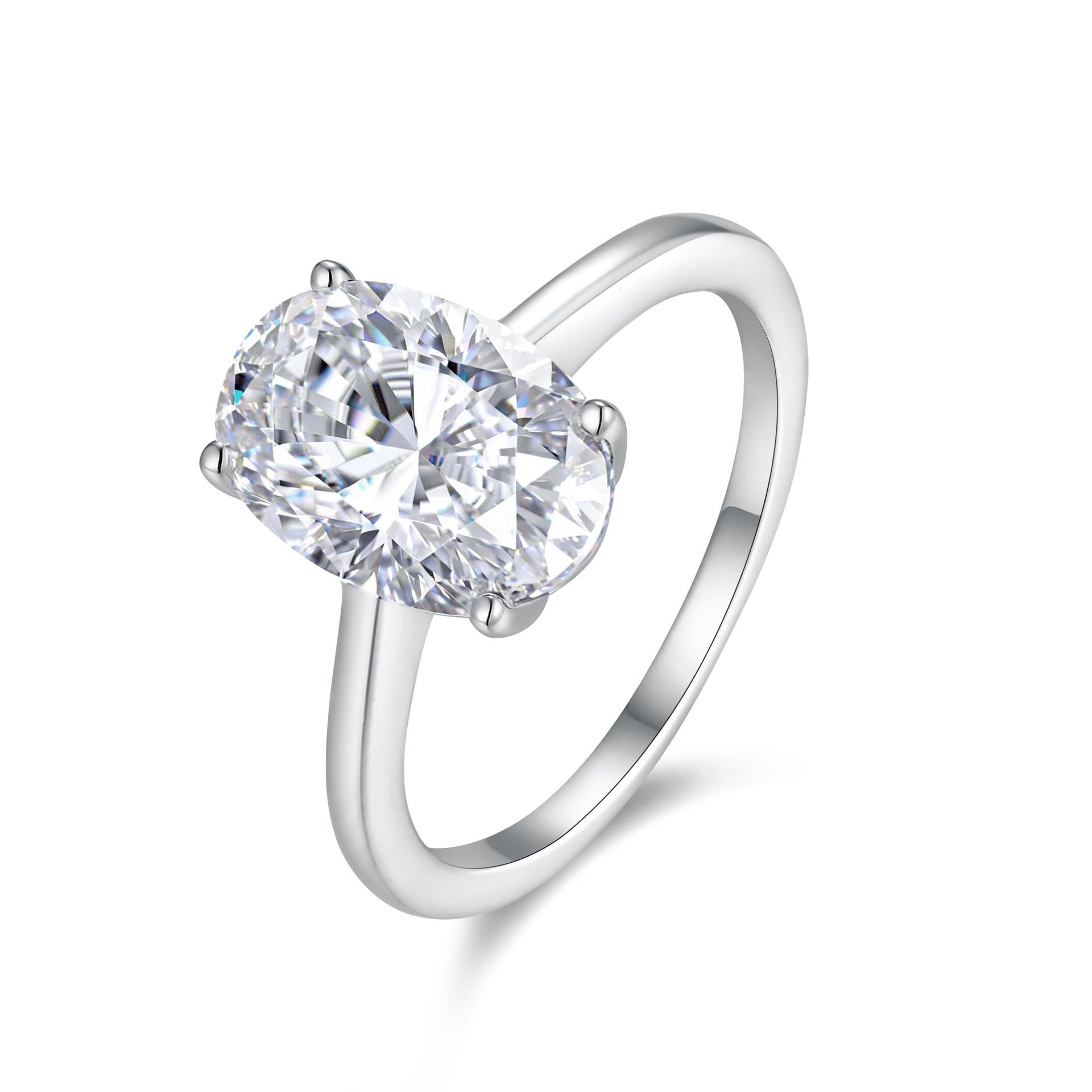 Moissanite Pigeon Egg Wedding Ring for Women