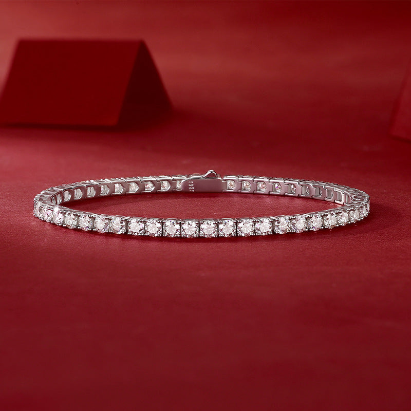 High Quality Men's and Women's Moissanite Bracelet S925 Plated with 18K Gold