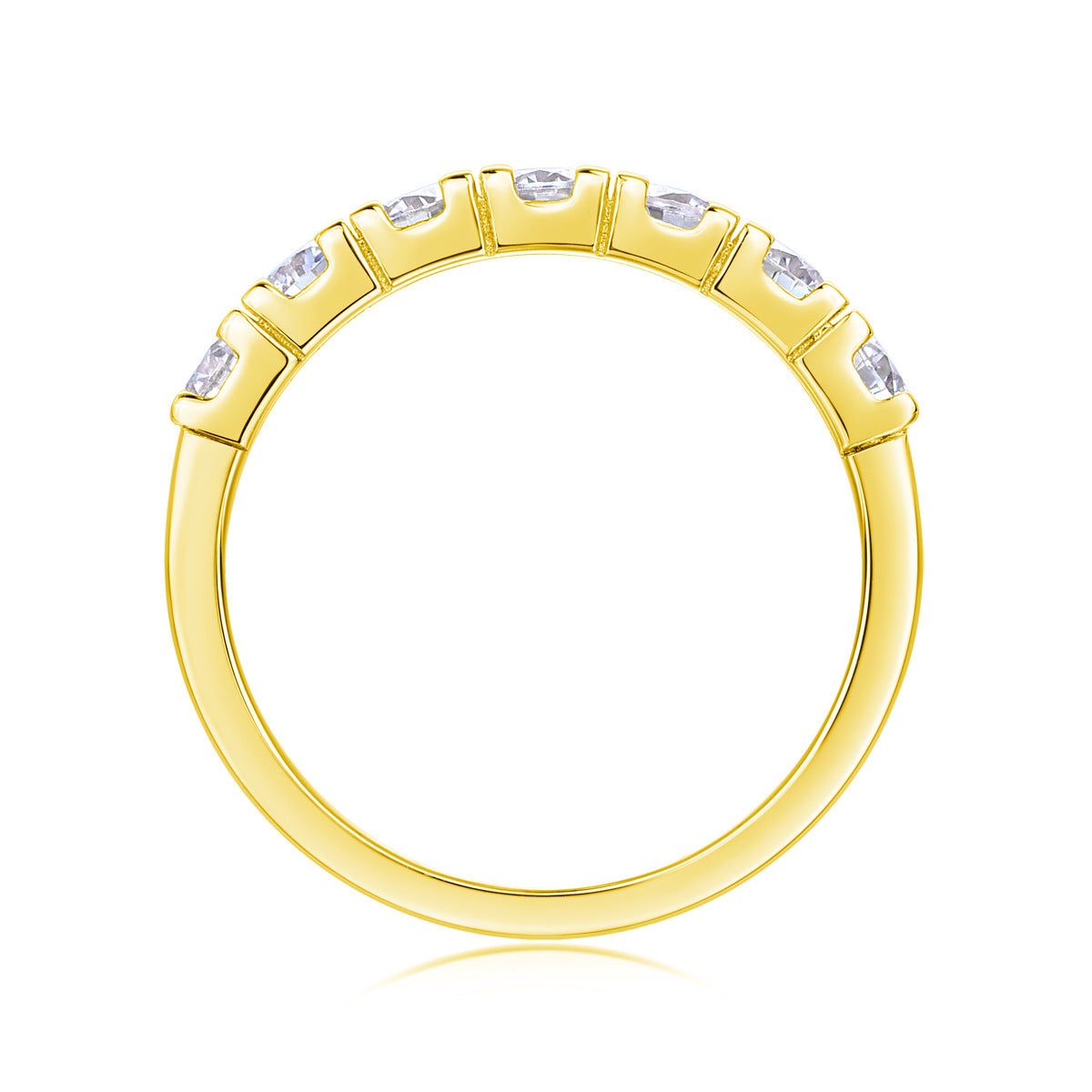 Single Row Moissanite Diamond Ring for Women