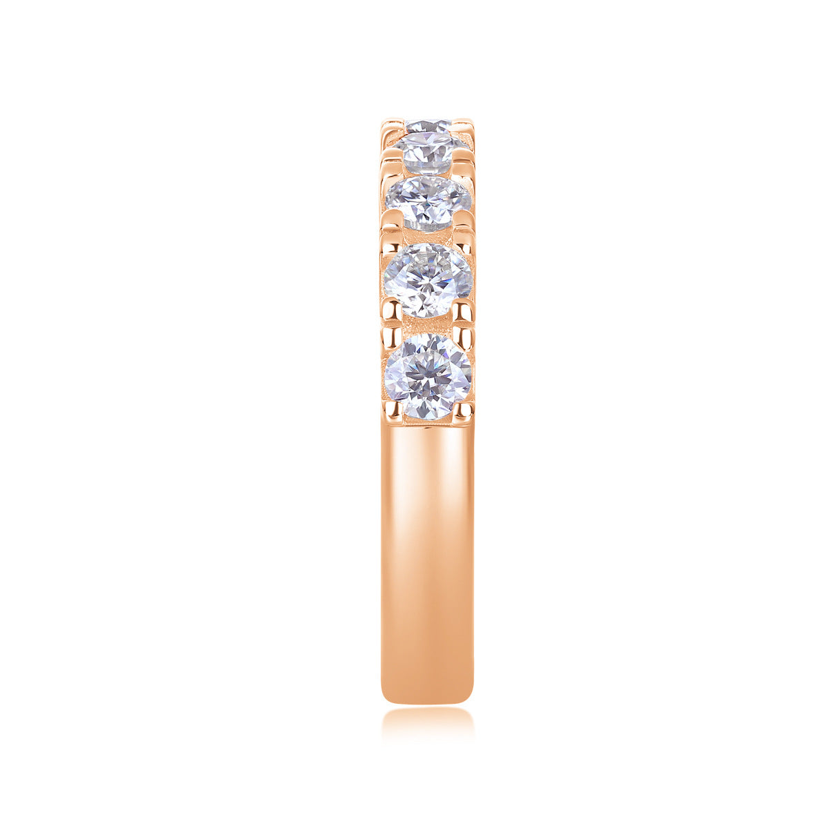 Single Row Moissanite Diamond Ring for Women