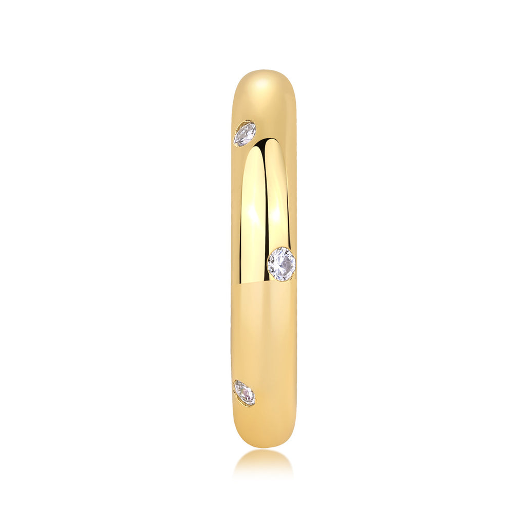 Gypsophila Moissanite Ring for Women S925 Silver Gold Plated