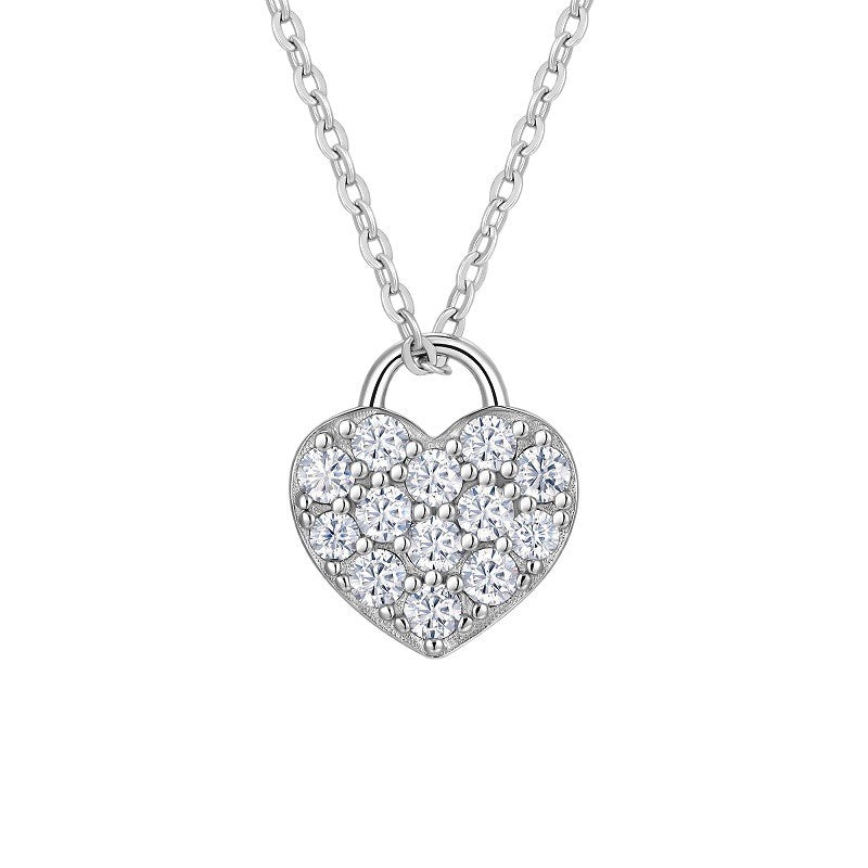 Moissanite Heart Apple Pendant for Women