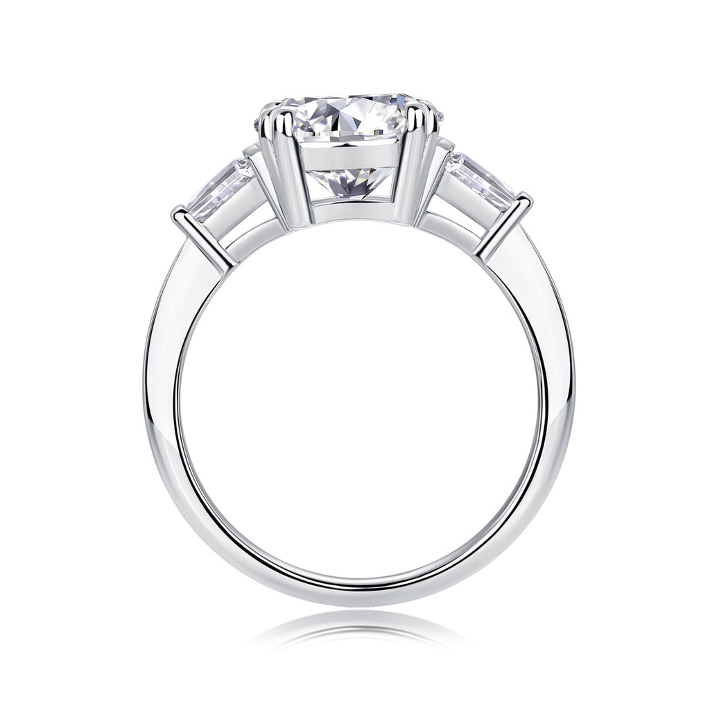 Step by Step Brilliance Classic Four-Prong 3.5 Carat Moissanite Ring