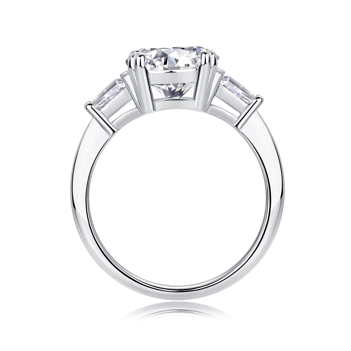 Step by Step Brilliance Classic Four-Prong 3.5 Carat Moissanite Ring