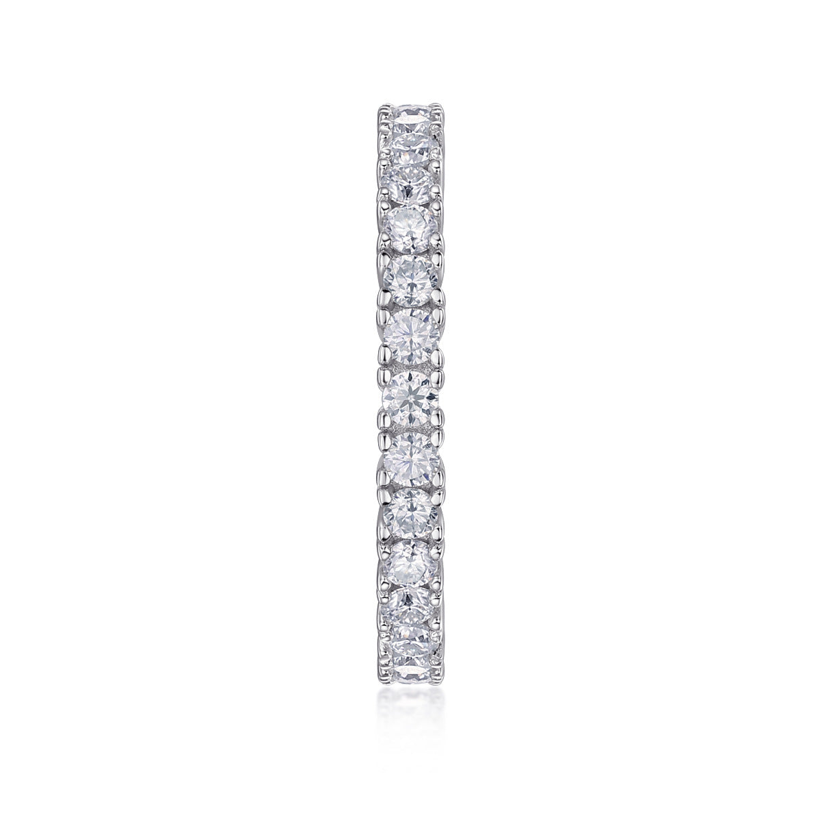 Stackable S925 Silver Inlaid Moissanite Ring
