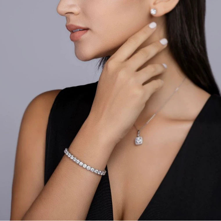High Quality Men's and Women's Moissanite Bracelet S925 Plated with 18K Gold