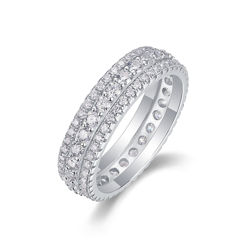 Colorful Cultivated Gemstone Moissanite Ring for Women