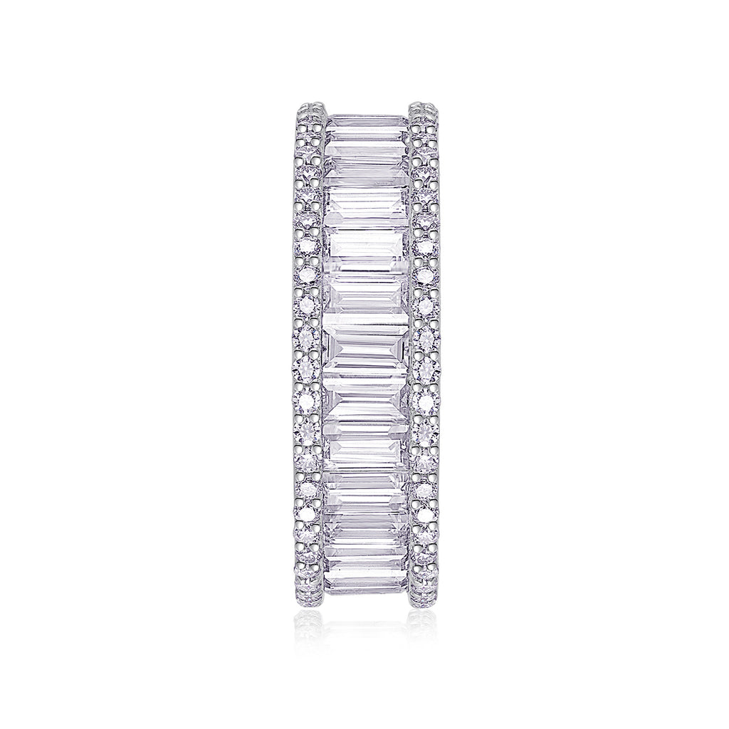 New Moissanite Diamond Ring for Women S925 Plated with 18K White Gold