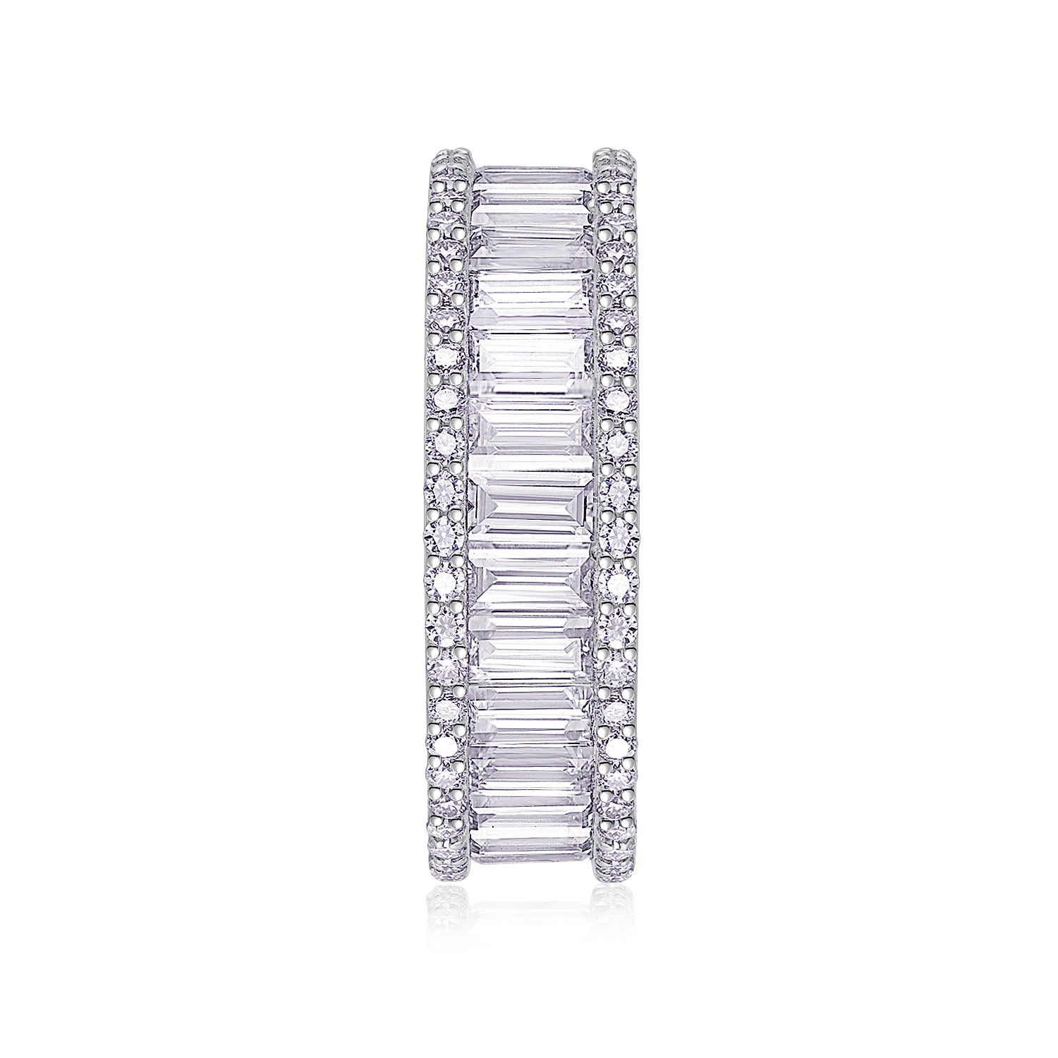 New Moissanite Diamond Ring for Women S925 Plated with 18K White Gold
