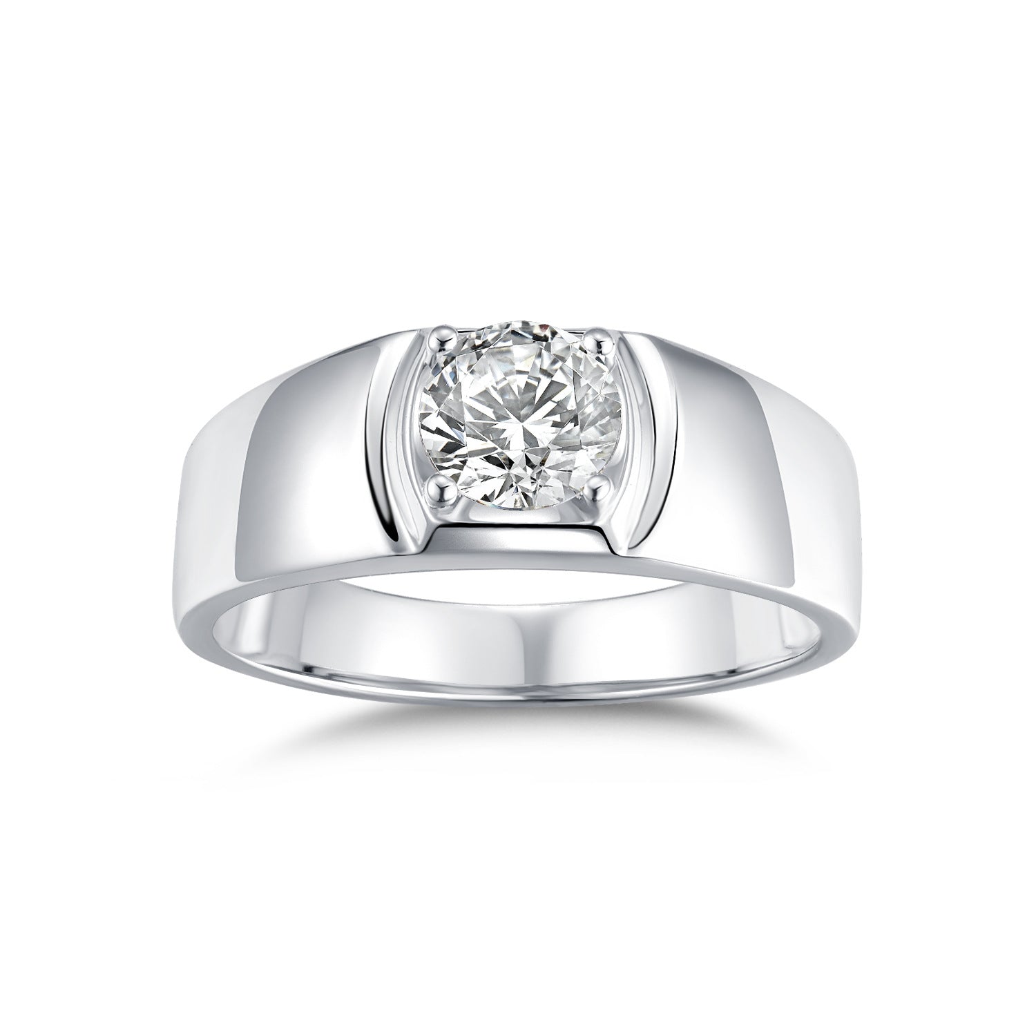1 Carat D-VVS1 Lab-Grown Diamond Engagement Ring for Men