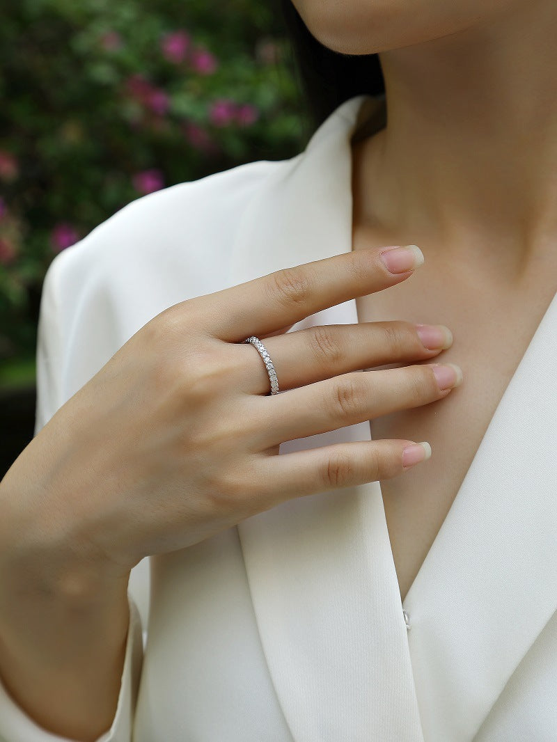 Moissanite Diamond  Ring Setting for Women S925 18K Gold Plated