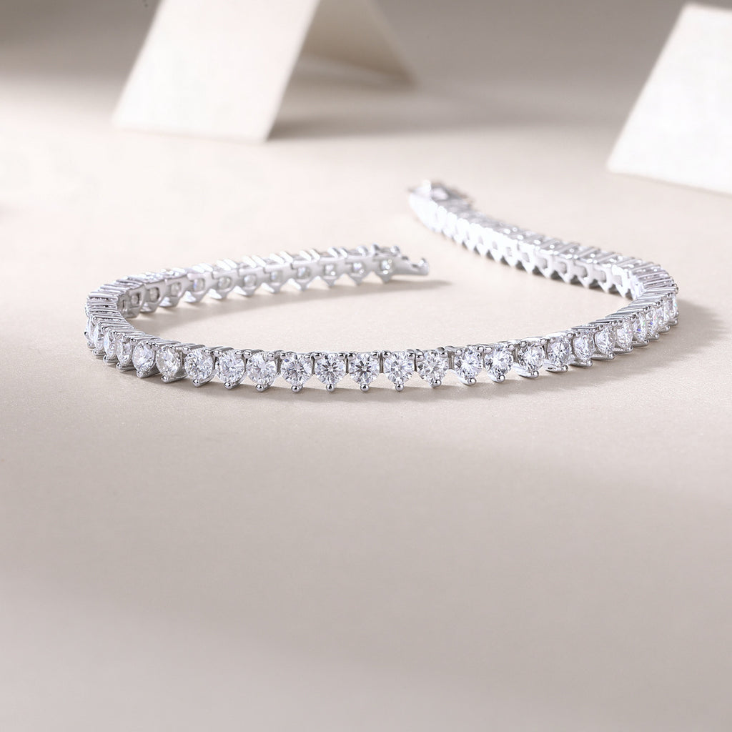 Moissanite Tennis Bracelet for Women S925 18K Gold Plated