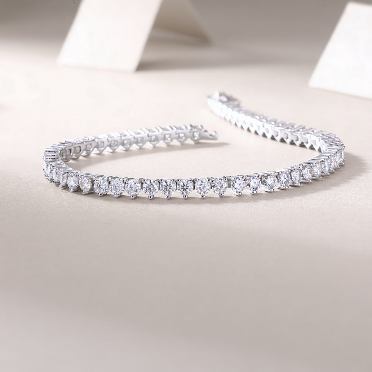 Moissanite Tennis Bracelet for Women S925 18K Gold Plated