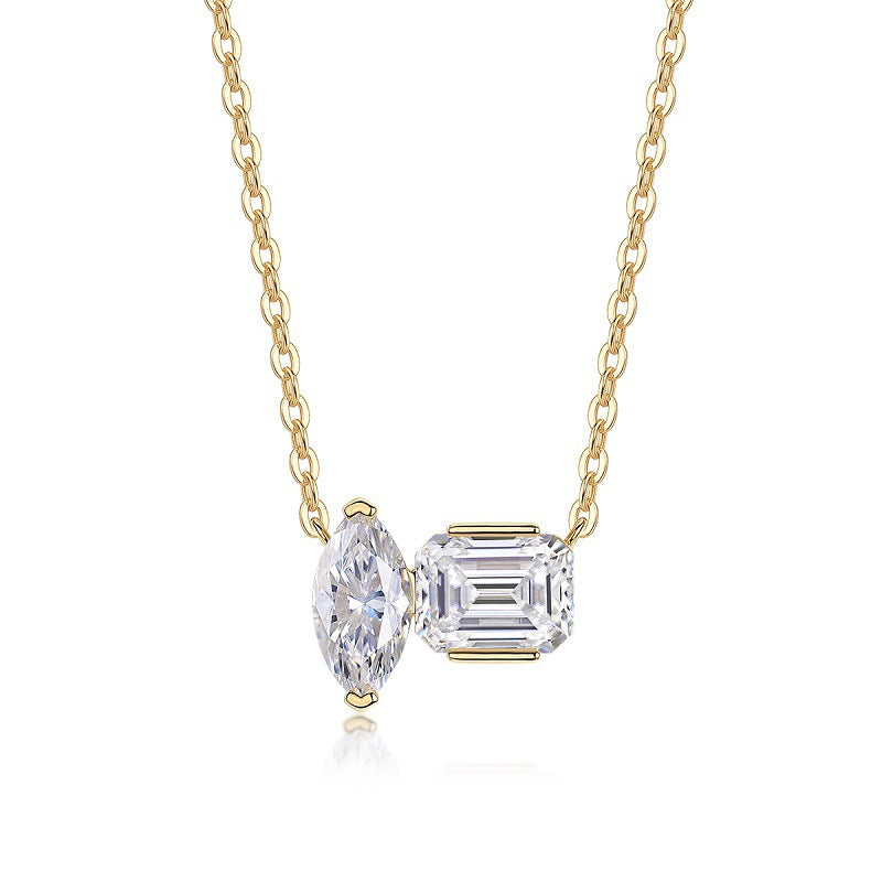 Double Diamond Phantom Moissanite Necklace For Women